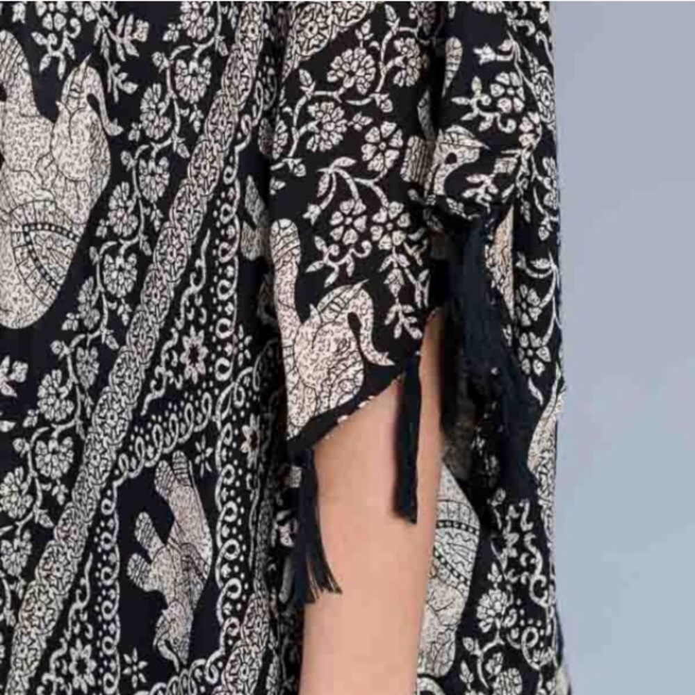 Last 1 New Boho Tassel Elephant Kimono Cardi - Picture 8 of 8